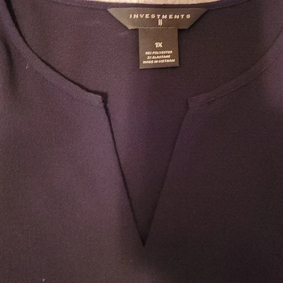 Investments Elegant Sheer Black  Women's Top Size 1X - Picture 3 of 7